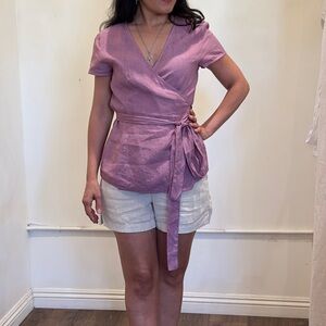 Italian Line. Top lilac wrap around